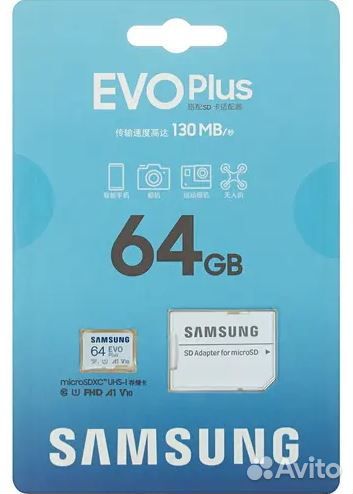 Samsung EVO Plus microsdxc 64 гб