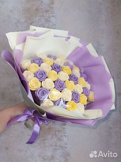 Розы из шоколада,сладкий букет, шоколад,цветы