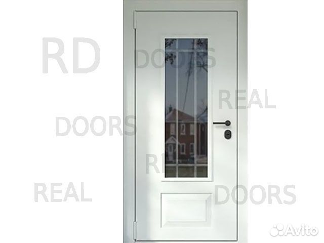 Металлическая входная дверь с большим окном