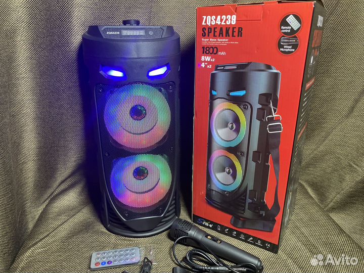 Портативная колонка bluetooth 40 см + микрофон