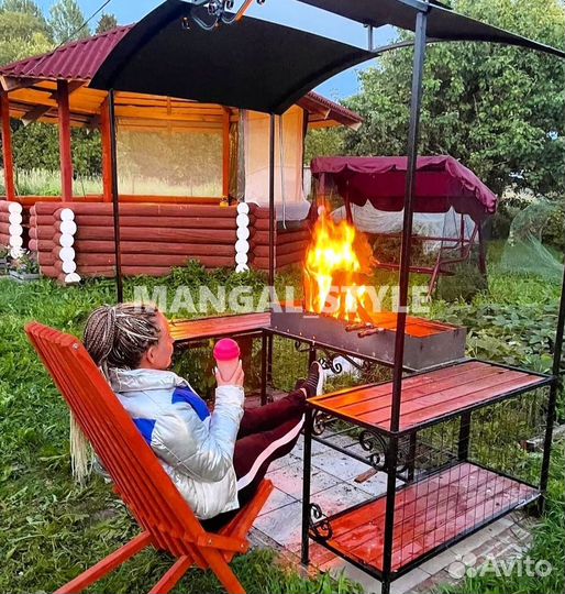 Мангал с крышей