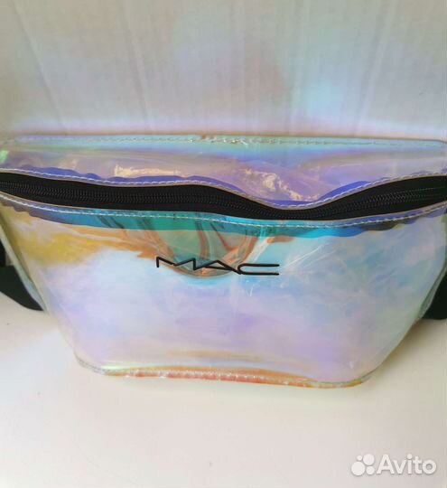 Поясная сумка косметичка прозрачная Mac хамелеон
