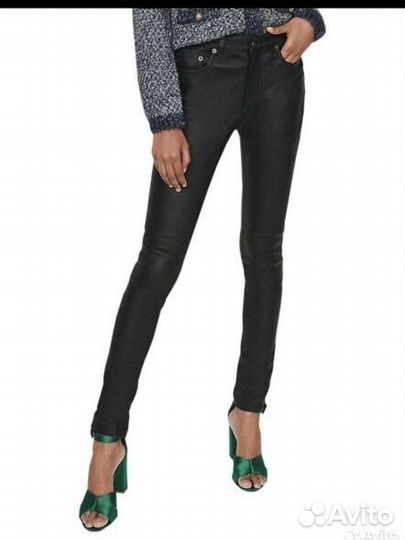 Кожаные брюки Maje р.42 (L) оригинал