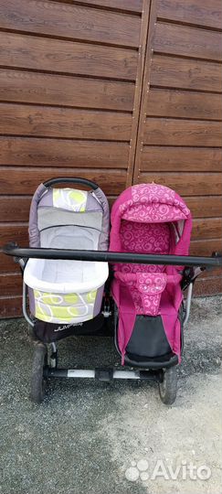 Двойная детская коляска