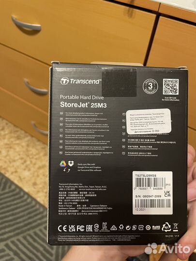 Жесткий диск 2tb transcend storejet 25m3