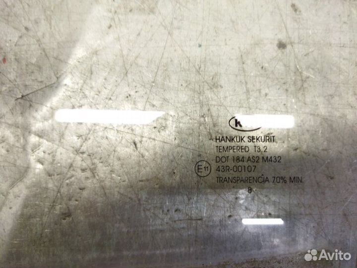 Стекло двери заднее левое Kia Ceed ED 1.6 2009