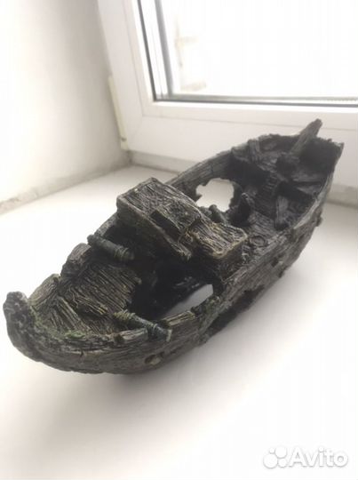 Корабль в аквариум коряга компрессор