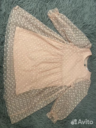 Платье для девочки + меховая накидка