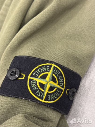 Зип худи stone island зеленый