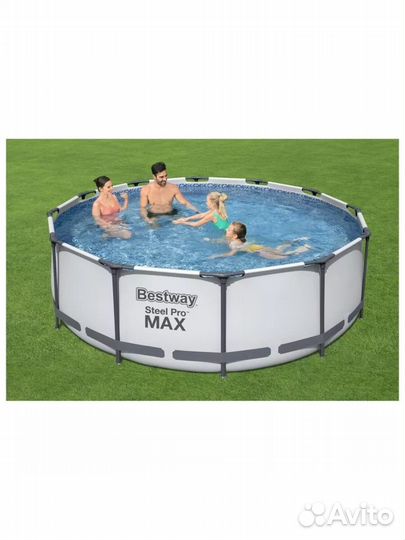 Бассейн 366х100 + фильтр + лестница Bestway 56418