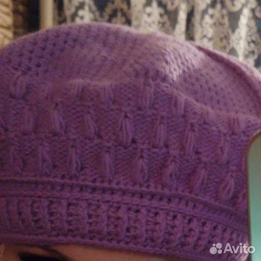 Берет женский вязаный зимний
