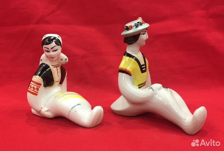 Статуэтки фарфоровые. Гуцулы. СССР