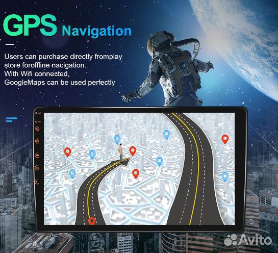 Автомагнитола 9 дюймов 2din android 10, 2+32 Гб