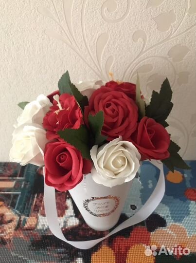 Букеты из мыльных роз