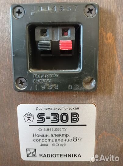 Акустические колонки radiotehnika S-30B