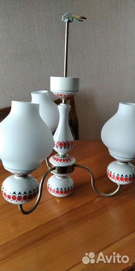 Люстра трехрожковая. 80-е гг