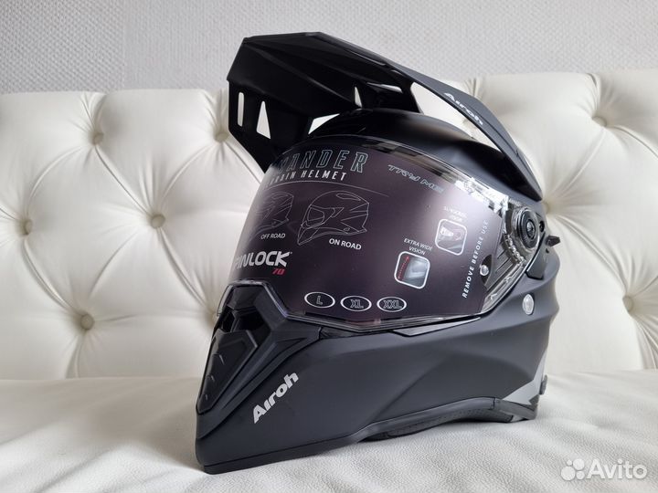 Новый Шлем Airoh Commander V23 Black Matt