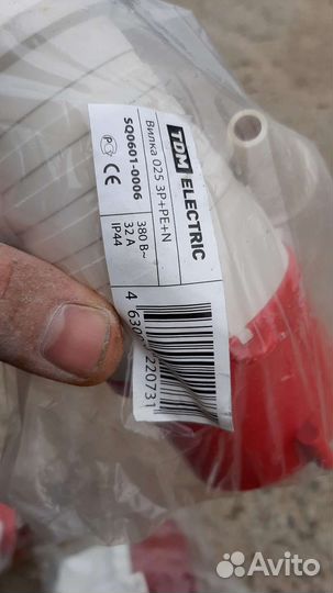 Вилка и розетка силовые 32А