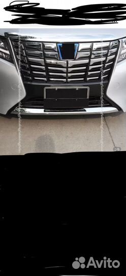 Губа на бампер передний Альфард 30 кузов