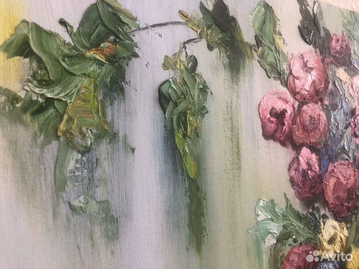 Картина маслом на холсте цветы