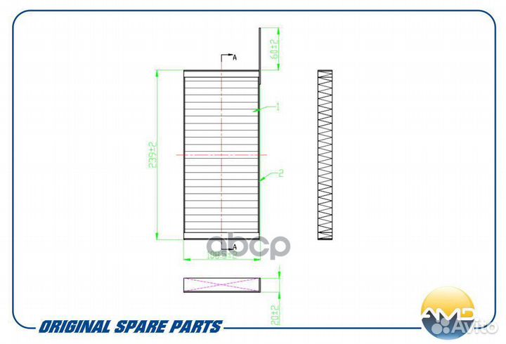 Фильтр салонный amdfc852 AMD