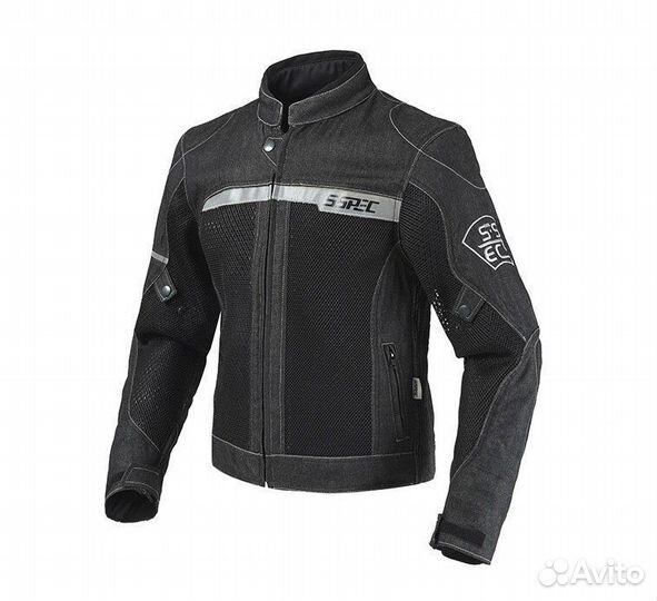 Мотокуртка джинсовая sspec SCJ-6004, черная