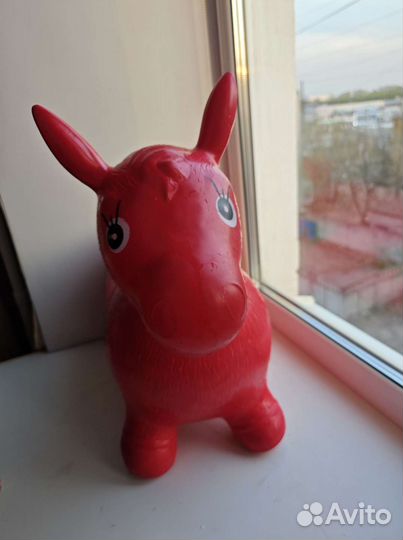 Игрушка прыгун ослик резиновый