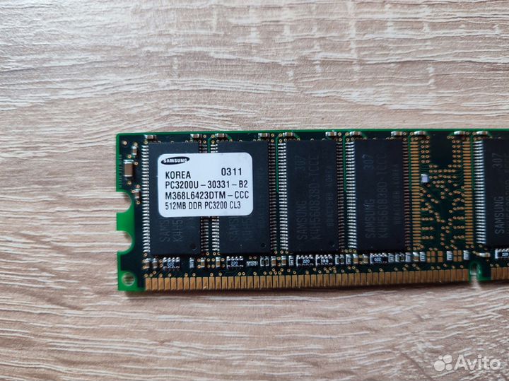 512Mb DDR 400MHz Samsung dimm