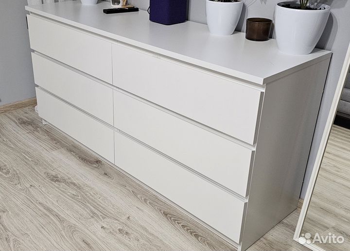 Комод IKEA мальм 6 ящиков