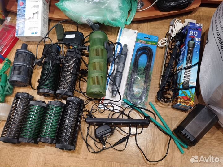 Аквариумная утварь, сачки, фильтры, расходники