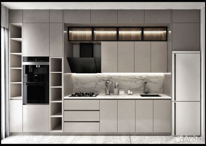 Кухня угловая под потолок