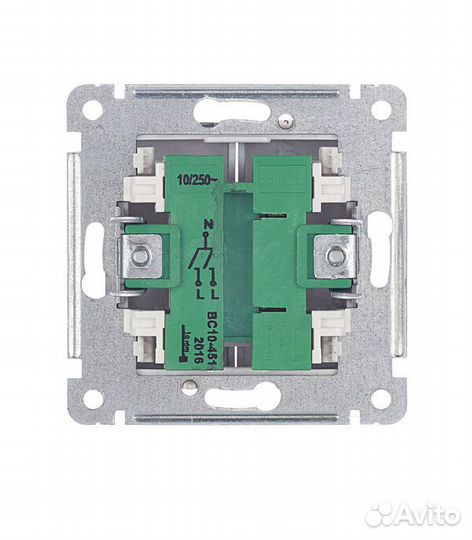 Выключатель Hegel Master двухклавишный встраиваемый черный (вс10-451-08)