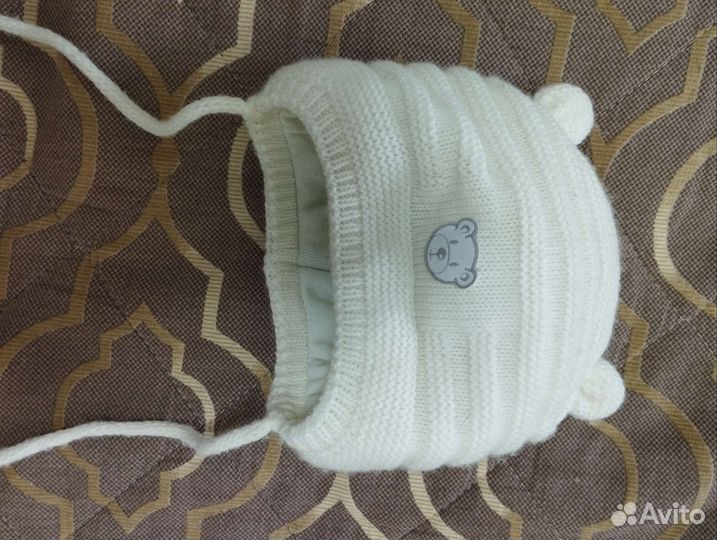 Шапочка зимняя для новорожденных 38-40