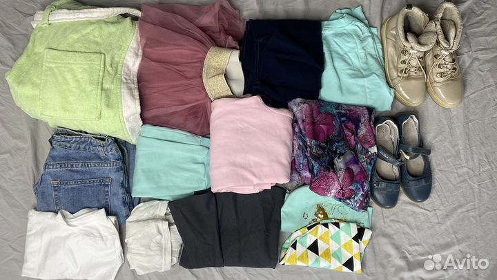 Детская одежда для девочки пакетом р. 122-128