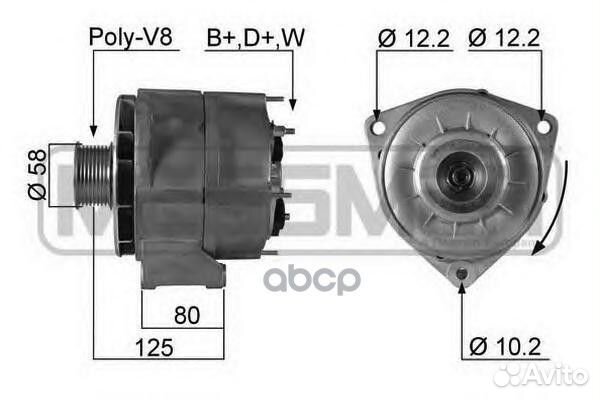 210308 генератор Hyundai Solaris, KIA Rio 1.4i