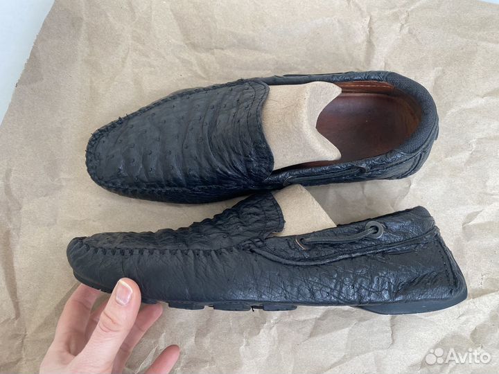 Мокасины мужские 41 кожа страуса Pirelli