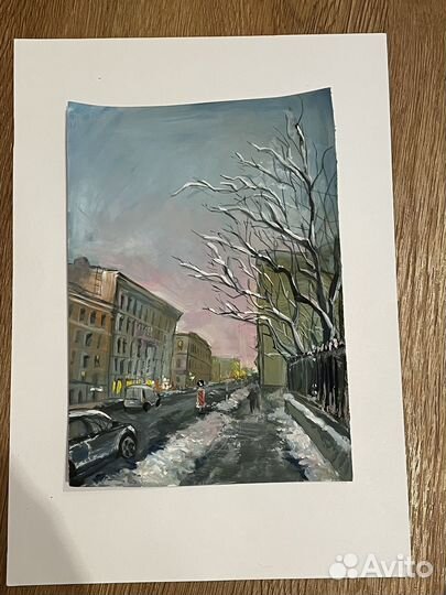 Этюды Санкт-Петербург, гуашь, А5 формат