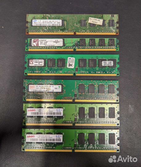 Оперативная память PC2-6400U DDR2 5x1Gb, 1х2Gb
