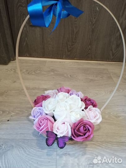 Букет из мыльных роз