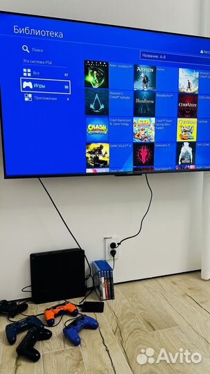 Sony playstation 4 ps4 slim 1tb + 90 игр жир