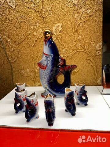 Графин штоф кувшин рыбки