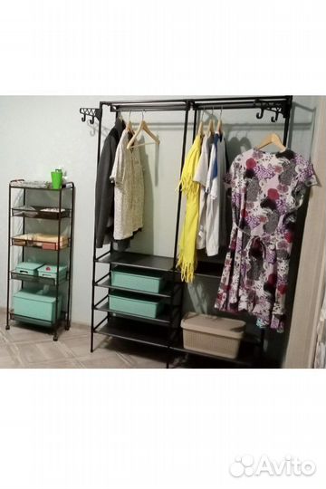 Вешалка с полками напольная