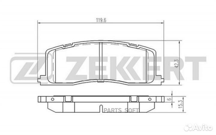 Колодки торм. диск. задн. Toyota Previa (R10 R20)
