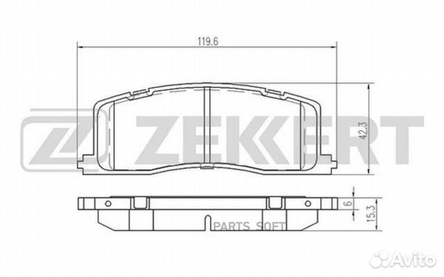 Колодки торм. диск. задн. Toyota Previa (R10 R20)