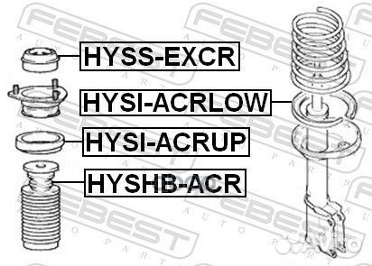 Опора заднего амортизатора hyssexcr Febest