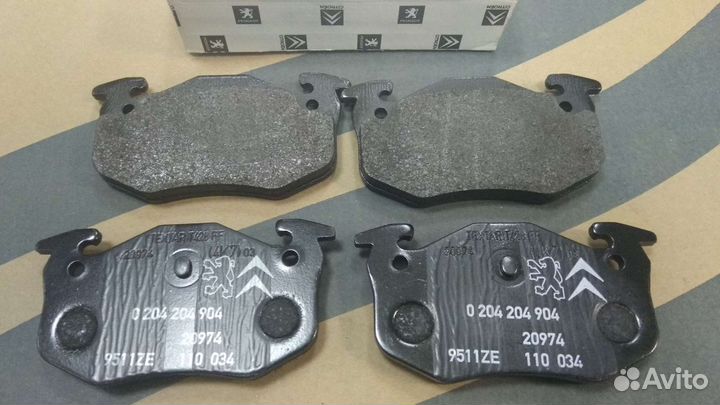 Колодки тормозные Peugeot 106, 206, 306 задние