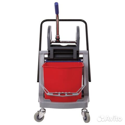 Тележка уборочная brabix, 2 съемных ведра 17 л, ме