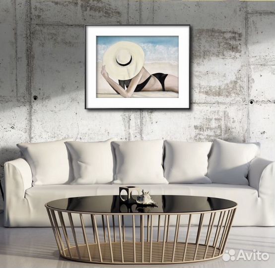 Акварельная картина. Пляж