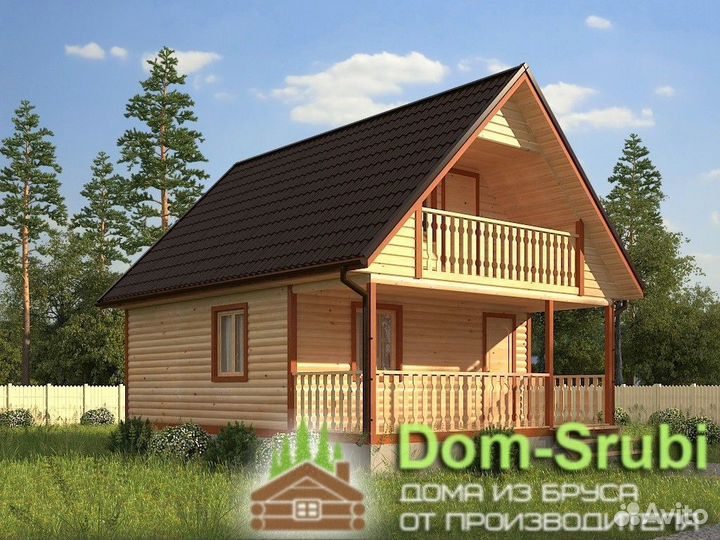 Каменногорск. Хорошая Баня из бруса Б-25 (6х8)