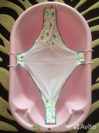 Детская ванночка, горка-гамачок для ванночки и кру